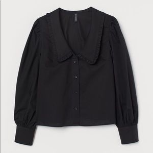 NWT H&M Ruffle Collar Blouse